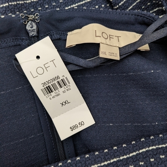 NWT Loft Blue Dress with Sleeves 2XL - Picture 4 of 4